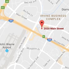 Map of office location in Irvine, California