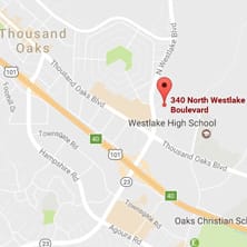 Map of office location in Westlake Village, California